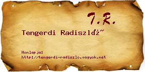 Tengerdi Radiszló névjegykártya